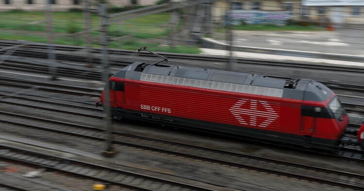 Picture of a Swiss train SBB and CFF